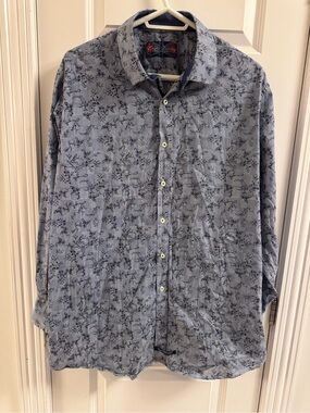 English Laundry Light Blue Floral Print Button-Up Shirt